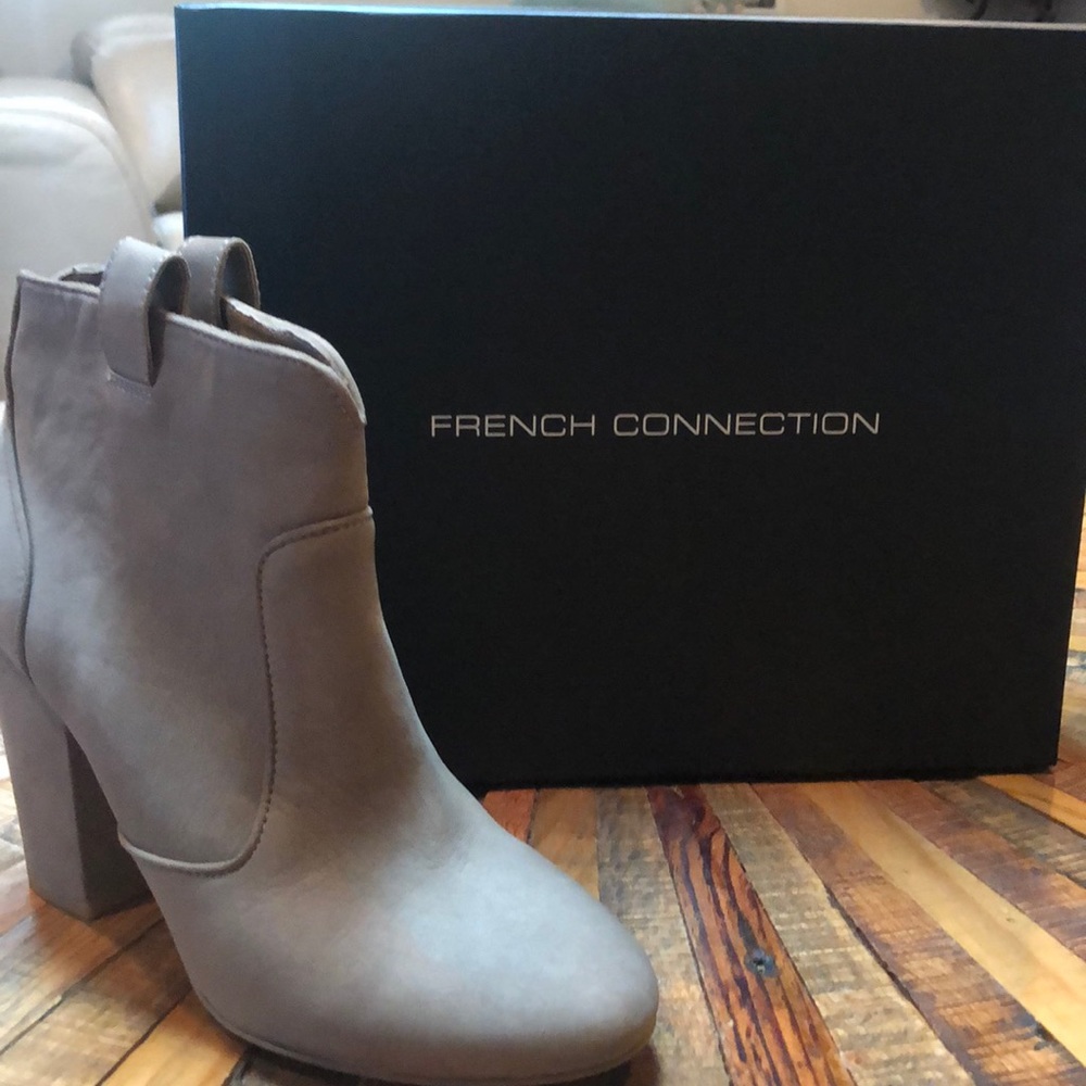 French Connection “Libby” suede ankle boots